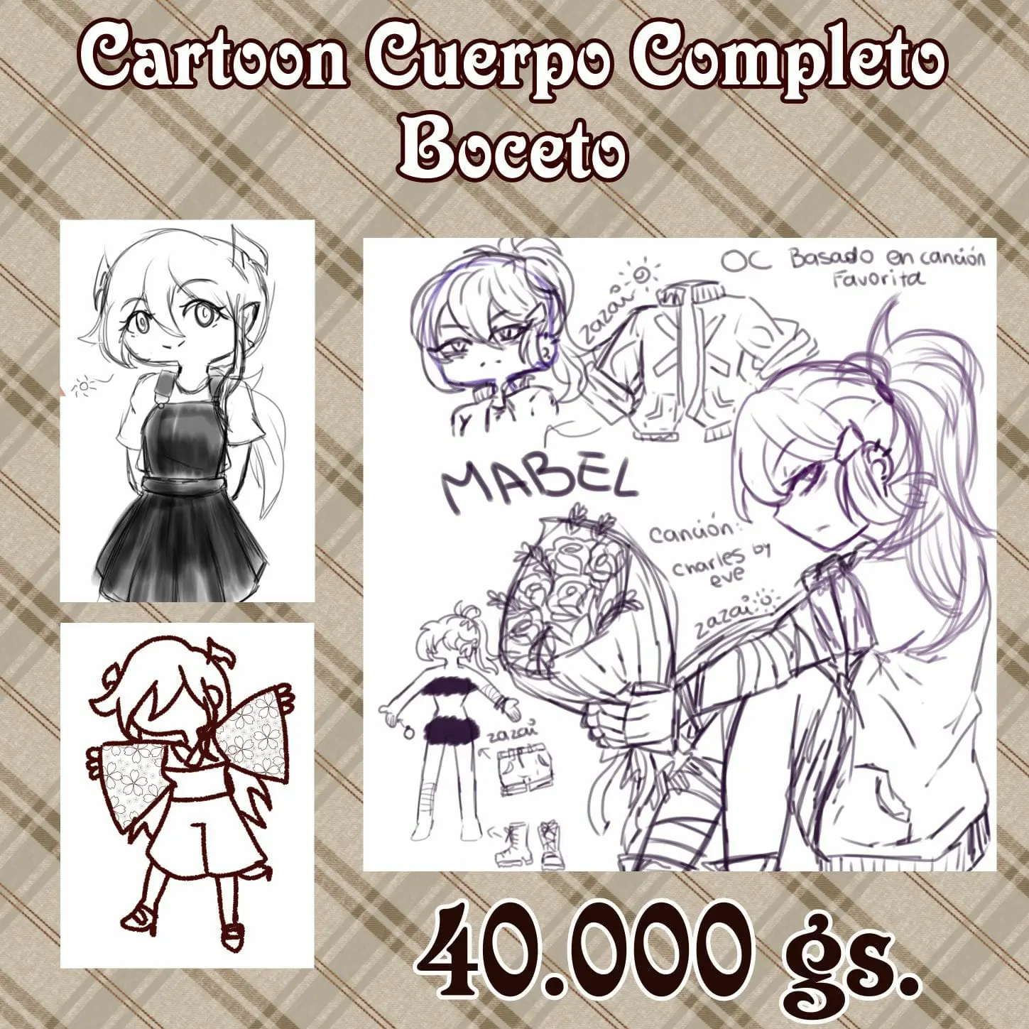 Cartoon cuerpo completo boceto - Comunidad Fantasy